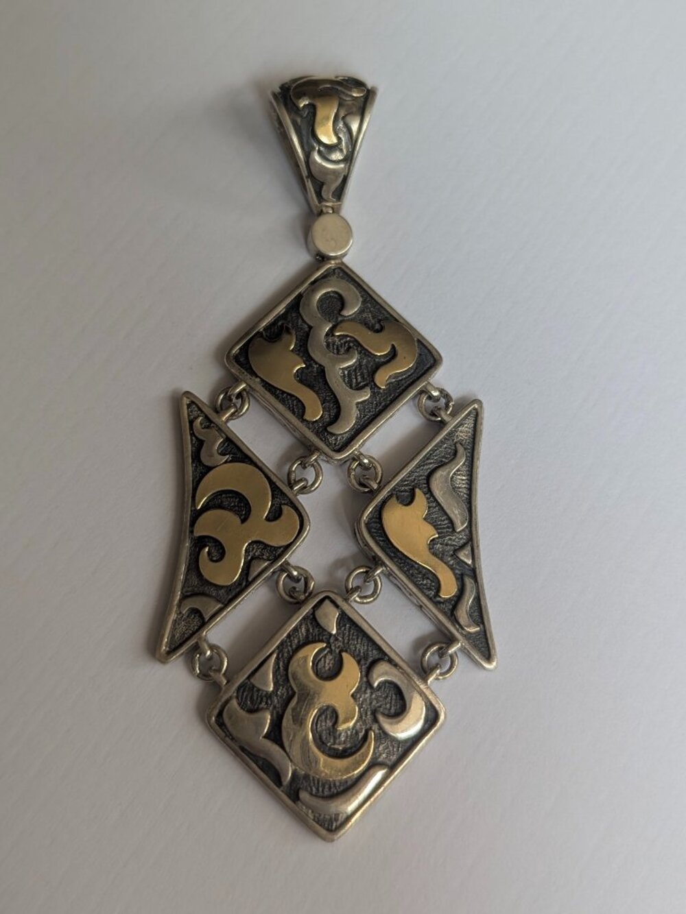 Sterling Silver 925/22K Gold Retired John Hardy Pendant